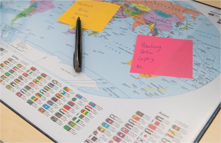 Actual product image Idena Desk pad PP 58,5x38,5cm World map
