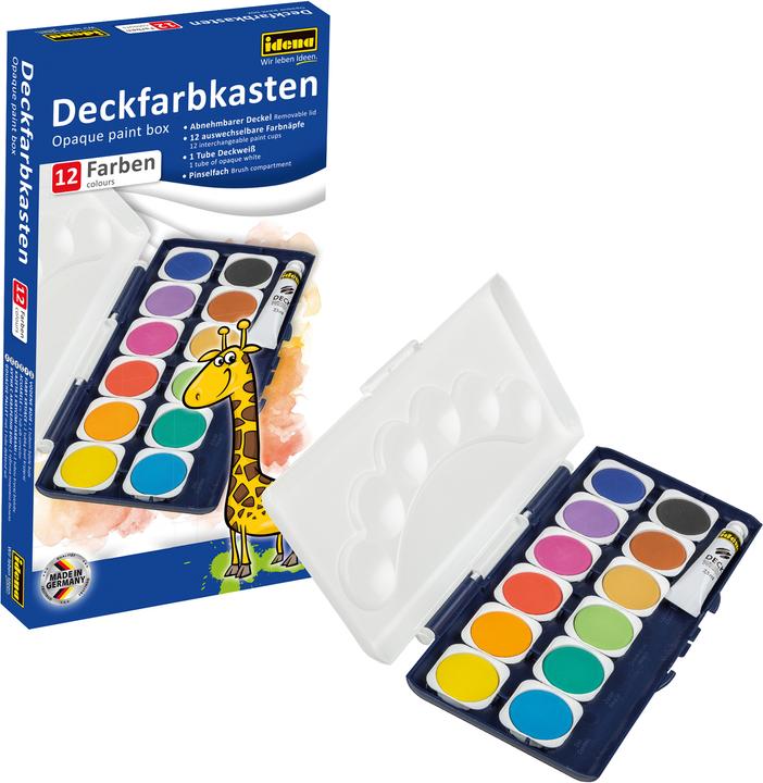 Actual product image Idena Opaque Ink Box 12s 1 Tube Opaque White (Multicoloured, 7.50 ml)