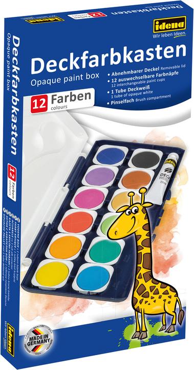 Actual product image Idena Opaque Ink Box 12s 1 Tube Opaque White (Multicoloured, 7.50 ml)