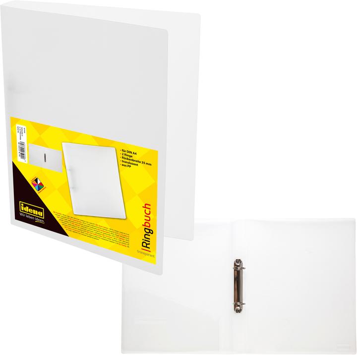 Produktbild Idena Ringbuch A4 PP transparent 35mm 2 Ringe (A4, 35 mm, 1 Stück)