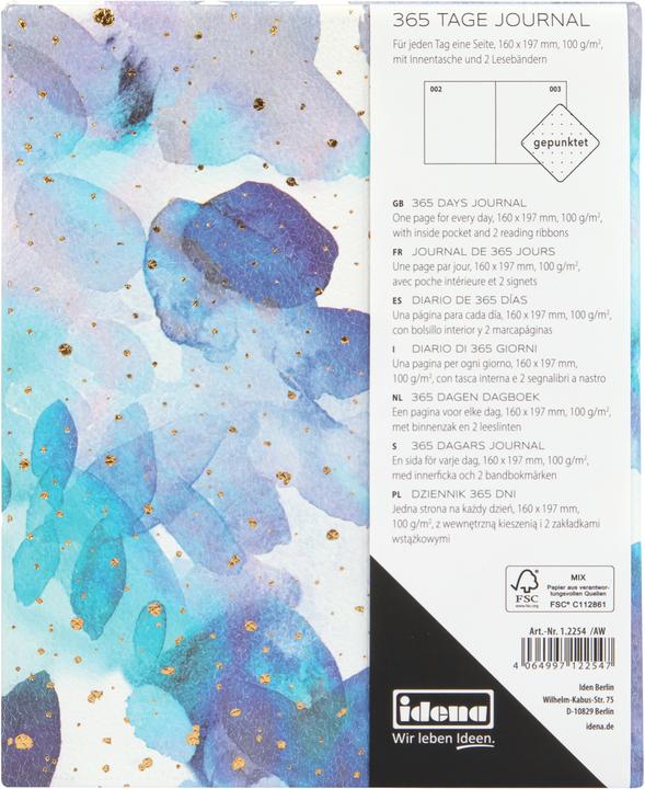 Image du produit Idena Journal 365 jours points FSC-Mix (Pointillés, Couverture rigide)