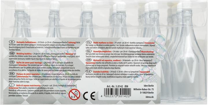 Produktbild Idena Seifenblasen 28ml Champagnerflasche 24er