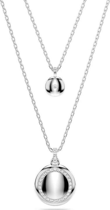 Actual product image Swarovski Meteora necklace in layered look white (Swarovski Metal)