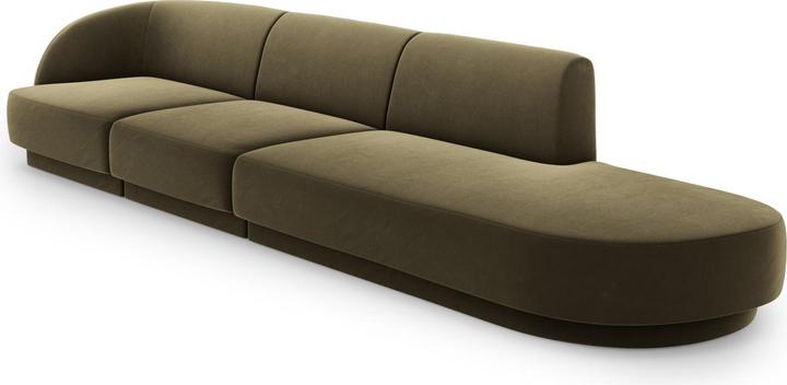 Image du produit Micadoni Canapé Droit Velours, "Miley", 4 Places, 323x90x70Fabriqué en Europe (2 places, 3 places, 4 places)