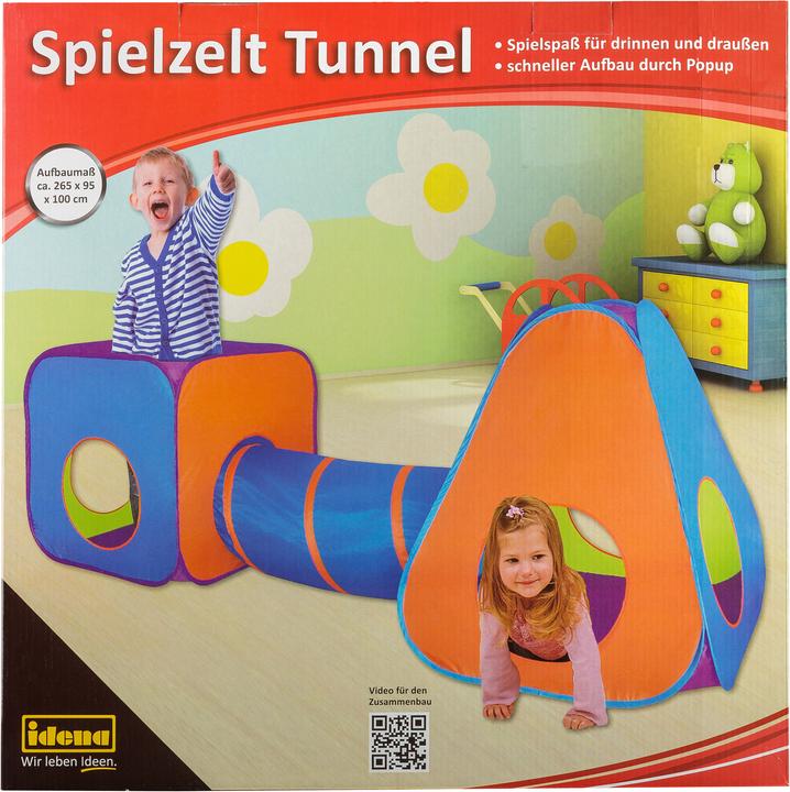 Productafbeelding Idena Speeltent tunnel voor kinderen, 265x95x100cm