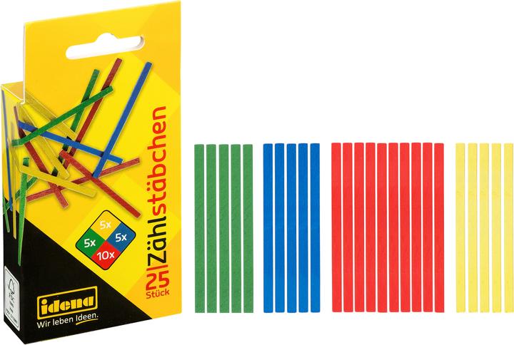 Immagine prodotto Idena Bastoncini per il conteggio in legno 25s colorati 75mm FSC100