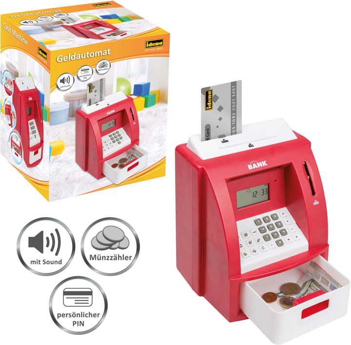 Produktbild Idena Geldautomat rot digitale Spardose Sound