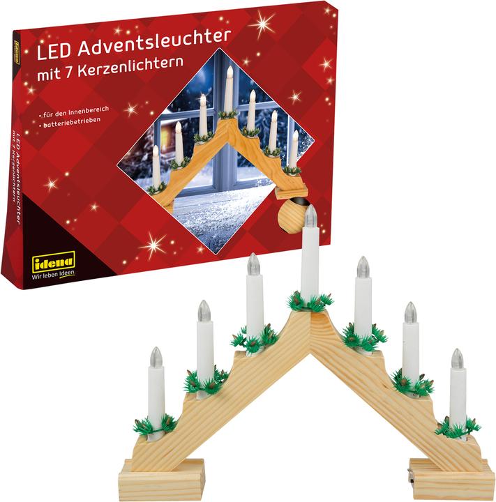 Actual product image Idena LED Advent Candlestick natural 7 candle lights