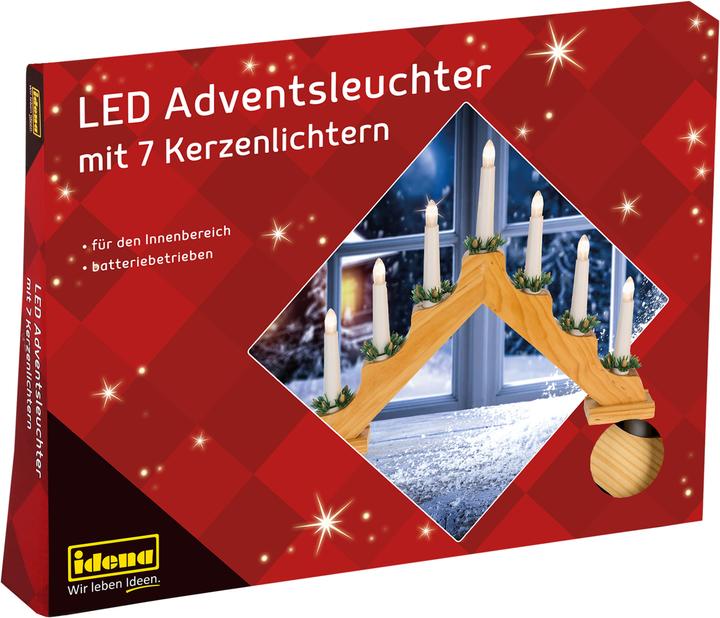Actual product image Idena LED Advent Candlestick natural 7 candle lights