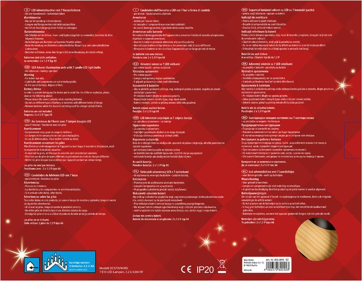Actual product image Idena LED Advent Candlestick natural 7 candle lights