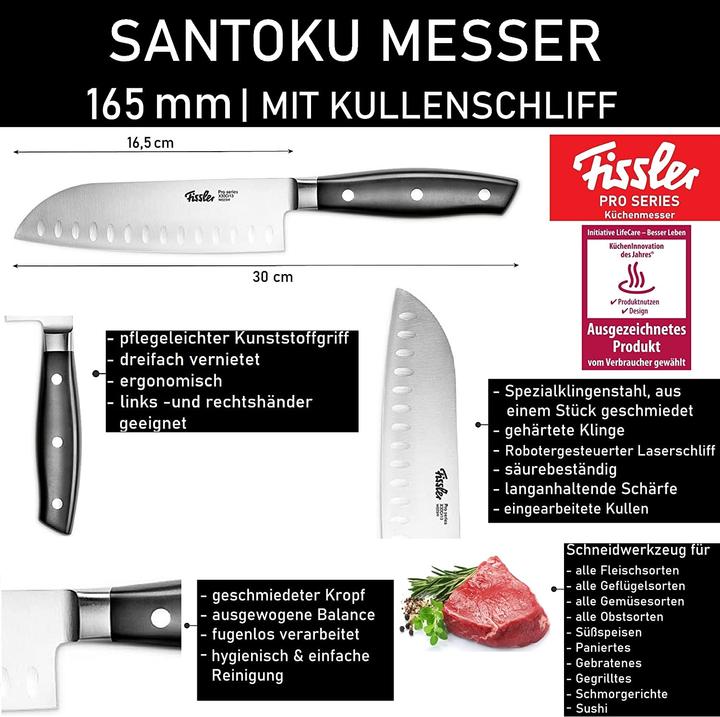 Immagine prodotto Fissler Coltello Santoku 165 mm (16.50 cm)