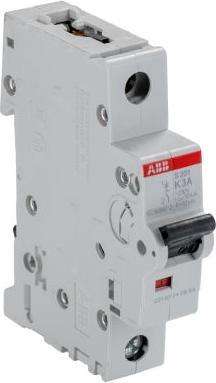 Actual product image ABB S200 MCB 3A 1 Pole Type K 6kA