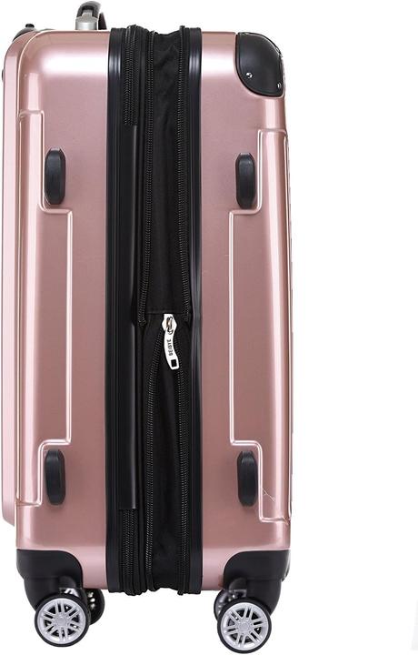 Actual product image Beibye Set of 3 Suitcases, Pink Gold (M (50 - 90l), L (90 - 115l), XL (from 140l))