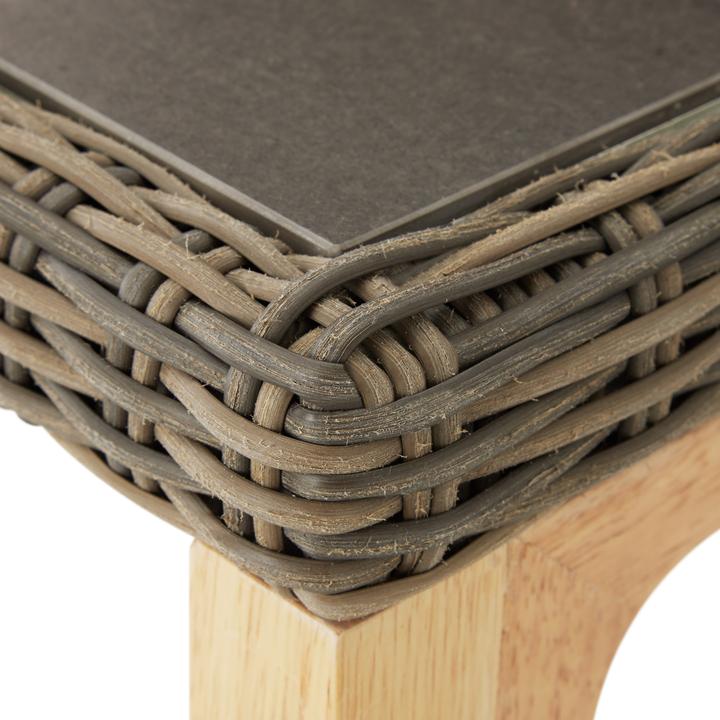 Produktbild tectake Rattan Bartisch Lovas mit 6 Stühlen Latina (161 cm)