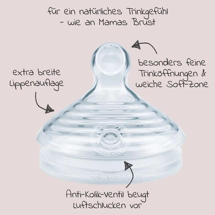 Immagine prodotto NUK per il biberon Nature con controllo della temperatura, con tettarella in silicone simile al seno in (150 ml)