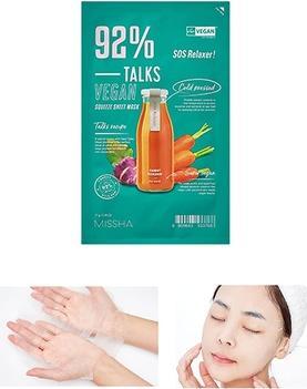 Image du produit Missha Talks Vegan Squeeze Sheet Mask Masque à base de choux-raves et d'extraits de carottes Sos