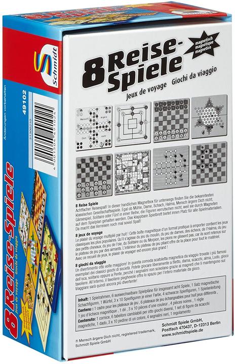 Produktbild Schmidt Spiele 8 Reise-Spiele - Magnetisch (Deutsch)