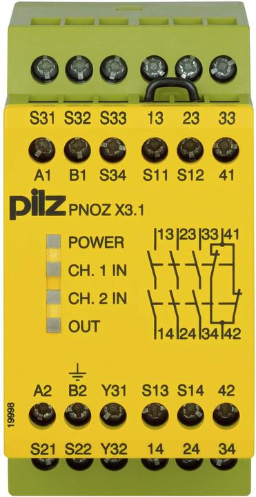 Actual product image Pilz 774321 PNOZ X3.1 230VAC 24VDC 3n/o 1n/c 1so