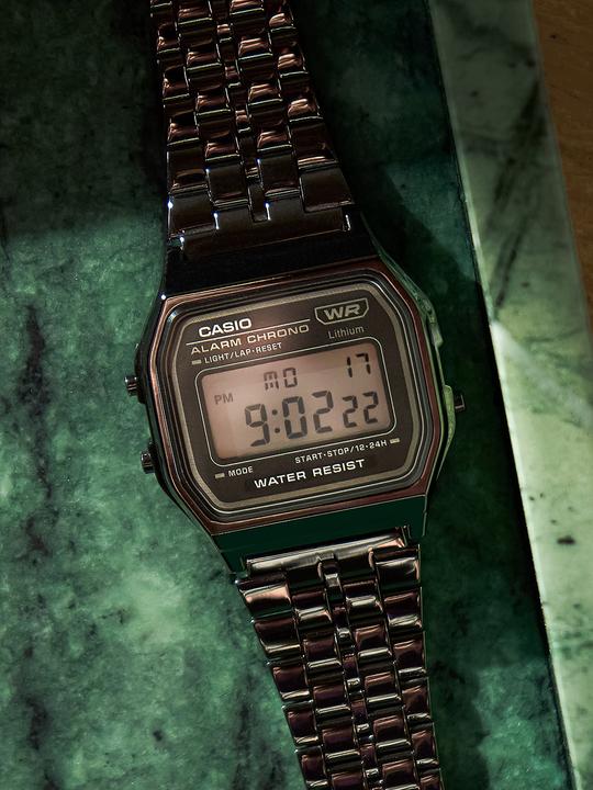 Actual product image Casio Retro Vintage - A158WETB-1AEF (Digital watch, 34 mm)
