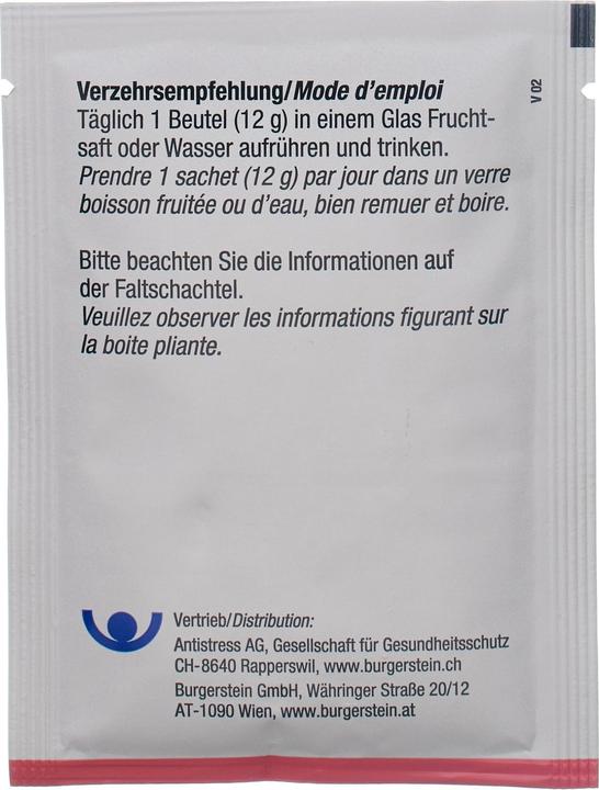 Valeurs nutritives et ingrédients Burgerstein Aminovital (20 pièce(s), Poudre, 240 g)