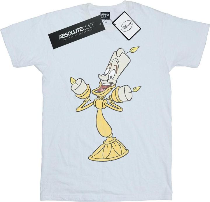 Actual product image Disney Mens Beauty And The Beast Lumiere Distressed T-Shirt (XXL)