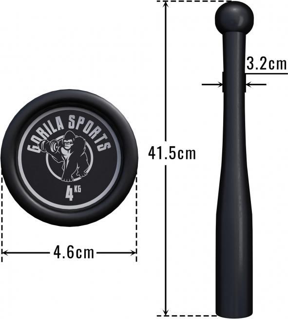 Produktbild Gorilla Sports Indian Clubbells (1 x 4 kg)