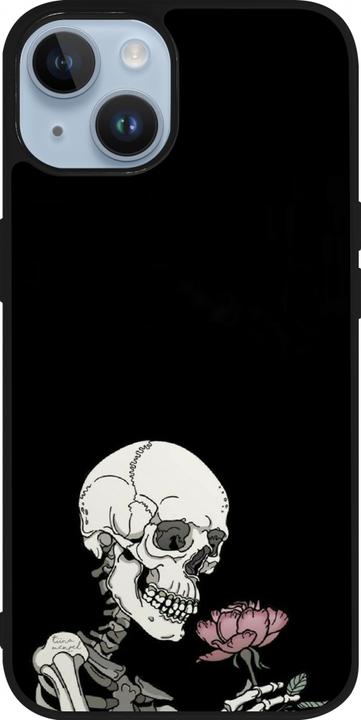 Produktbild PhoneLook Hülle Silikon schwarz Halloween 2023 rose and skeleton (Apple iPhone 15)