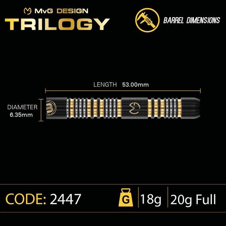 Actual product image Winmau Softdarts MvG Trilogy (20 g)