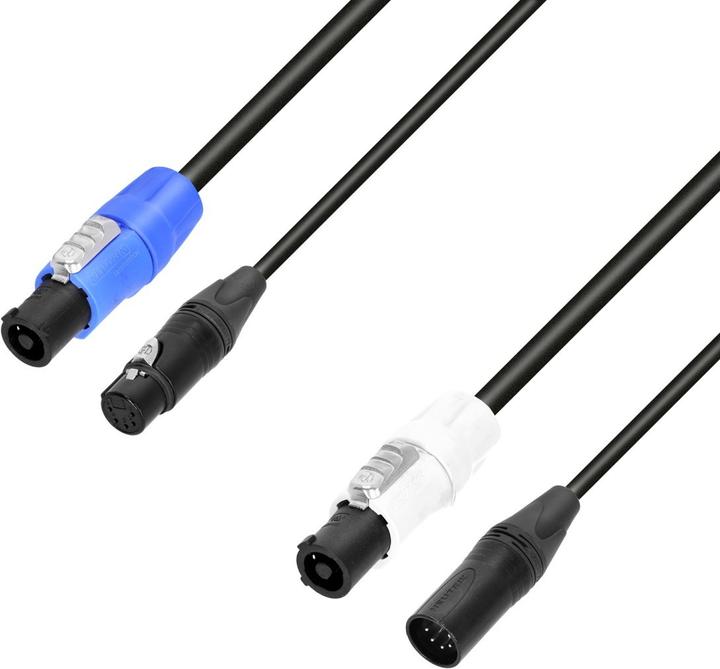 Actual product image Adam Hall 8101 PSDT5 0500 N - DMX & power cable Neutrik® powerCON & Neutrik® XLR 5-pin 5 m (0.40 m)