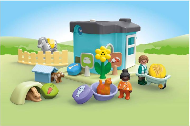 Immagine prodotto Playmobil Pensione per animali con distributore di cibo (71690, Playmobil 1.2.3)