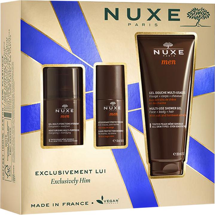 Image du produit Nuxe Men Coffret Noël 2023 Hydratation 3 pcs (Set soin du corps, Set soin du visage)