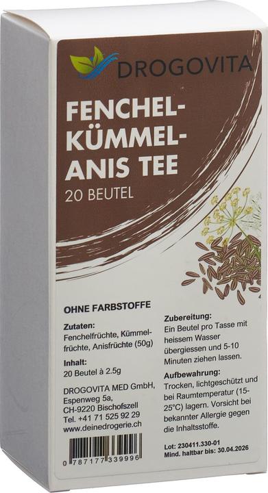 Actual product image Drogovita Fennel-Cumin-Anise Tea (82 g)