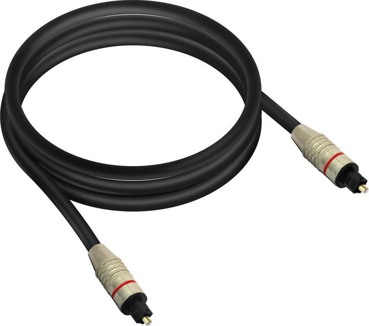 Produktbild LinQ Optisches Digitalkabel, 2m lang, – Schwarz (2 m, TOSLINK)