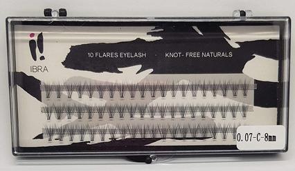 Actual product image Ibra Tufts Of False Eyelashes Super Naturals 0.07 C-8Mm (Artificial eyelashes)