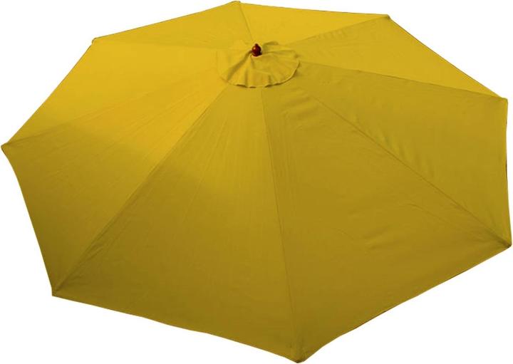 Actual product image Mendler Parasol Florida, Ø 3,5m polyester/wood 7kg - yellow (3.50 m)