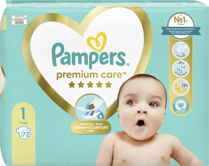 Actual product image Pampers Premium Care (Size 1, Pack, 72 Piece)