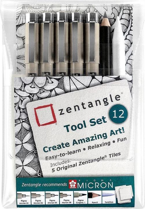 Sakura Zentangle Toolset (Schwarz, 12 x)