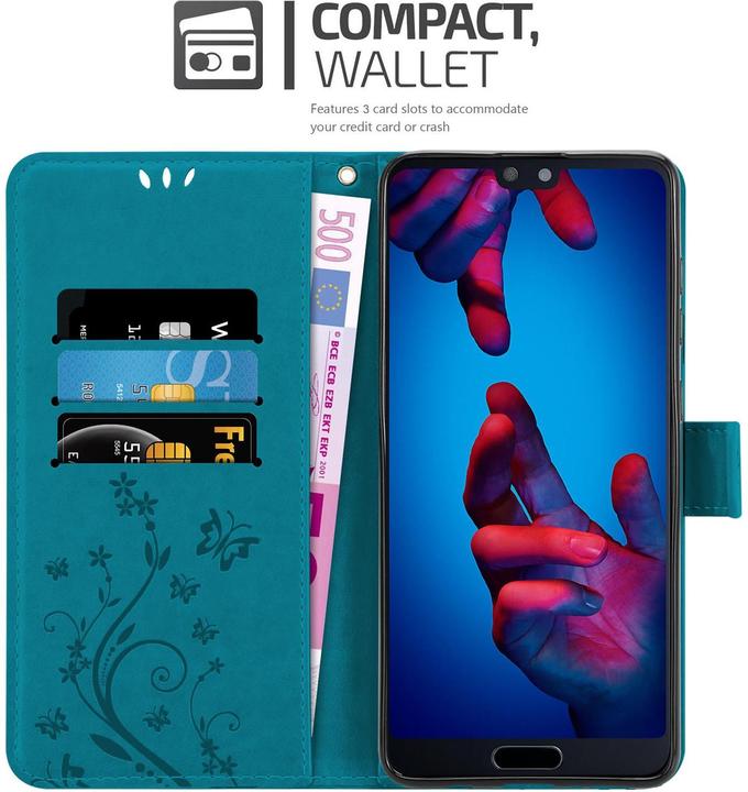 Image du produit Cadorabo Couverture du livre de fleurs (Huawei P20)