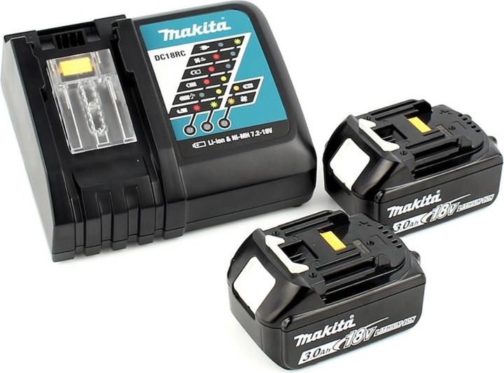 Produktbild Makita BBO 180 RFJ 18V Li-ion Akku Exzenterschleifer + 2x Akku 3,0Ah + Ladegerät + Makpac (Exzenterschleifer)