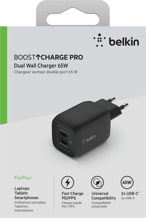 Productafbeelding Belkin Boost Charge Pro 2-Port GaN Charger (65 W)