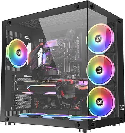 Image du produit Xigmatek Boitier Moyen Tour ATX compatible Aquarius Plus RGB avec panneaux vitrés (Noir) (Mini-ITX, mATX, ATX)