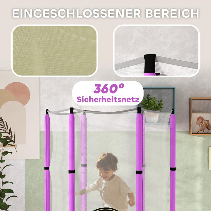 Immagine prodotto Aiyaplay Kinder Trampolin Stahl, Kunststoff Violett (140 cm)