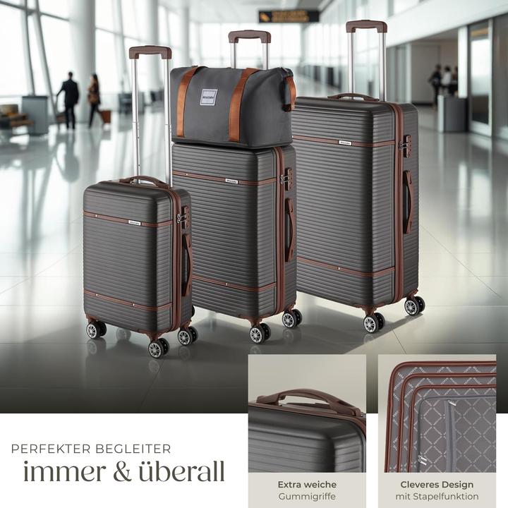 Image du produit tectake Ensemble de valises Madison, 13 pièces, serrure TSA (92 l, M (50 - 90l))