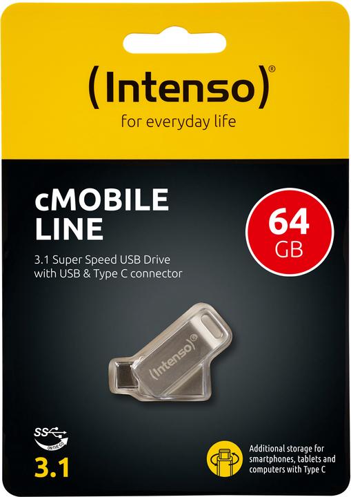 Actual product image Intenso cMobile Line (64 GB, USB-A, USB 3.0)