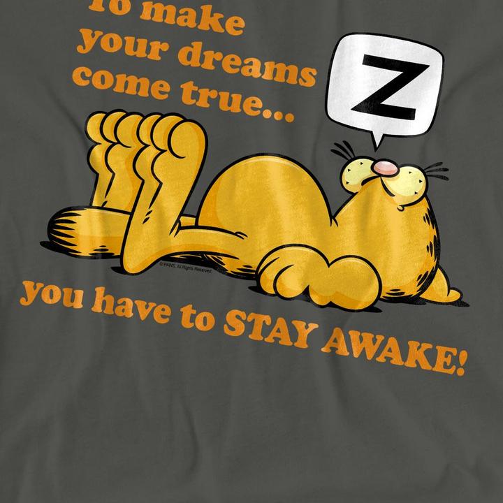 Actual product image Garfield Unisex Adult Stay Awake T-Shirt (L)
