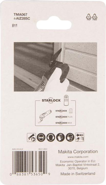 Immagine prodotto Makita B-65006 MULTITOOL attacco a punta (per stucco per finestre, taglio del silicone) TMA067 HCS