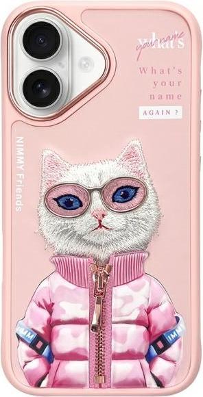 Actual product image Nimmy case iPhone 16 6.1" pink Cool&Cute 2.0 Cat (Apple iPhone 16)