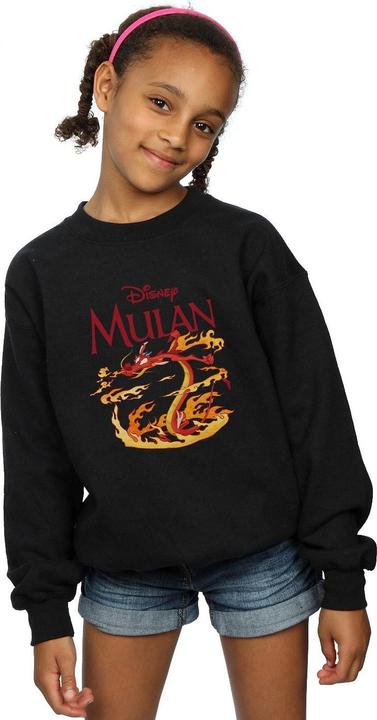 Actual product image Disney Girls Mulan Mushu Dragon Fire Sweatshirt (104)