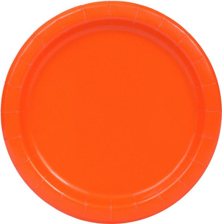 Image du produit Unique Assiette en carton orange 22cm (8pcs) (8 x)
