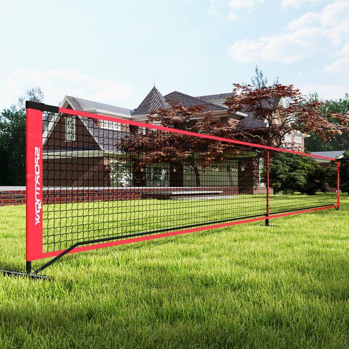 Produktbild Swisshandel24 Pickleball-Netz tragbares Set 6,7 m Pickleball-System mit Ballsammler, Bälle